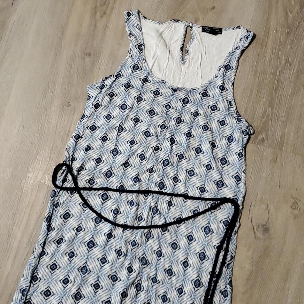 Lucky Brand Sleeveless Maxi Dress, Ikat Diamond, M